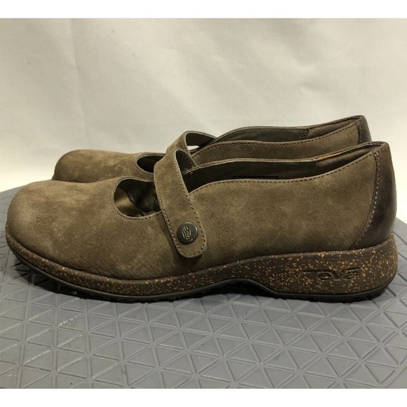 TEVA Mary Jane Shoes Size 7.5 Brown Walking Casual Comfort Snap Button #4028 - Picture 3 of 11